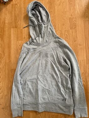 Under Armour Women’s Open Back Light Gray Zip-Up Hoodie